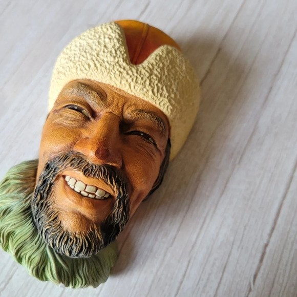 Himalayan Bossons Chalkware  Wall Hanging Head - Picture 2 of 9